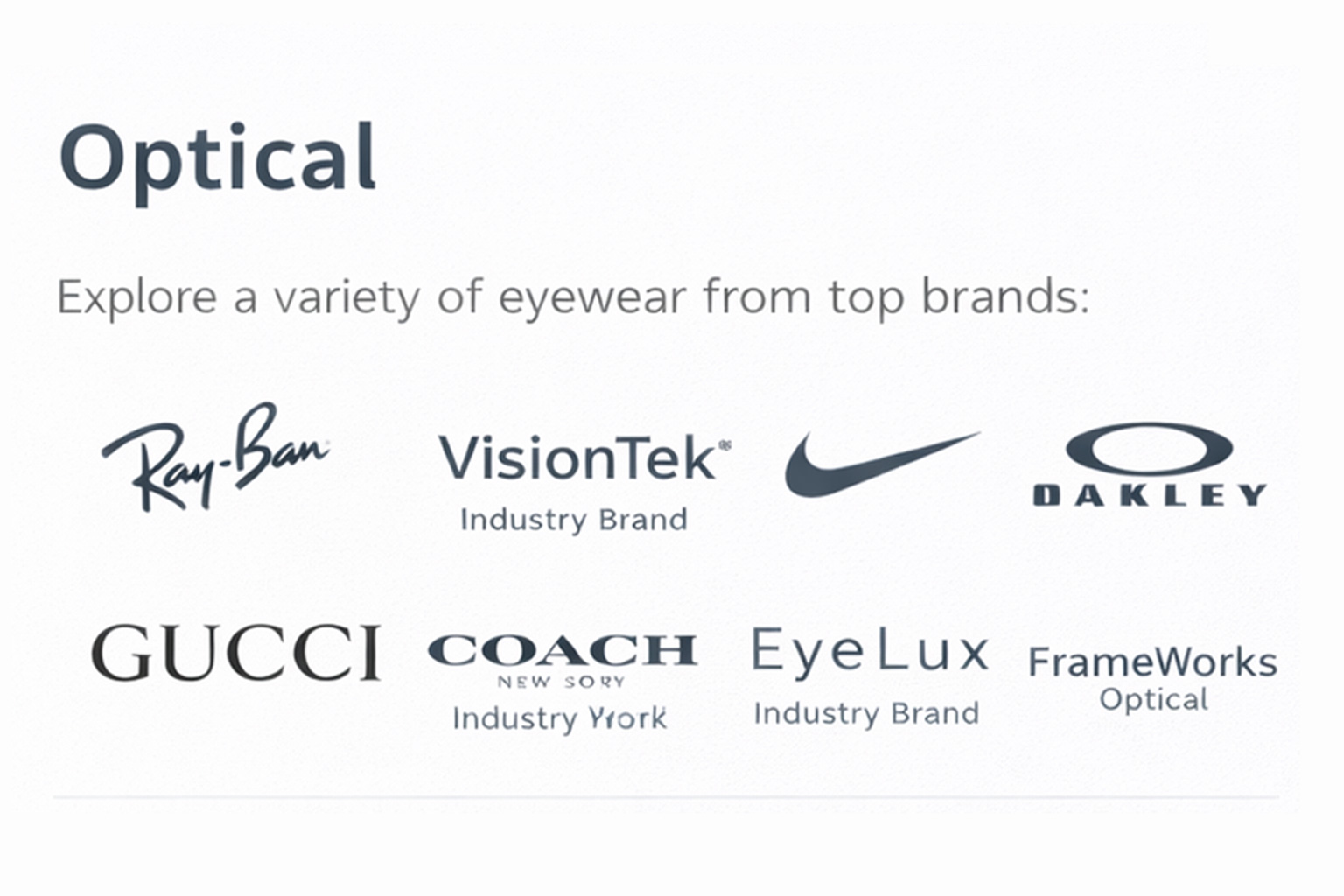 Optical page showing logos and generic text with no frame imagery